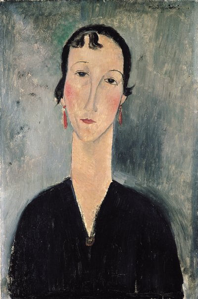 Mujer con pendientes de Amedeo Modigliani